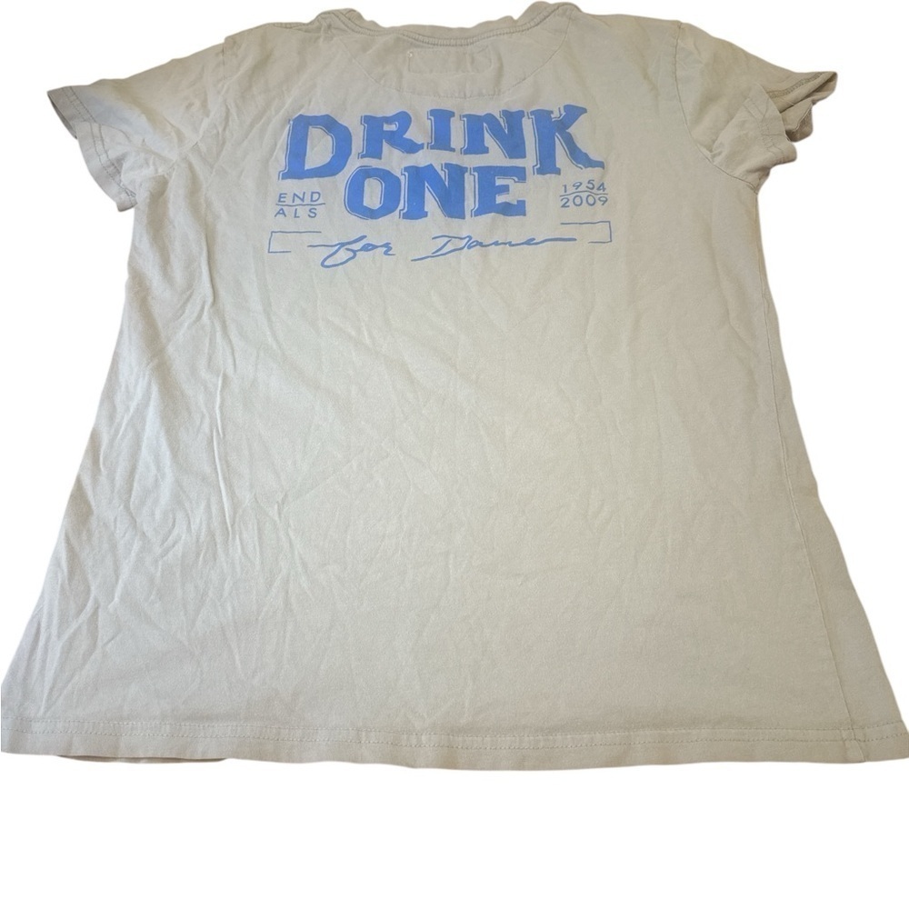 Dutch Brothers T-shirt Women’s Large “drink one for Dane”